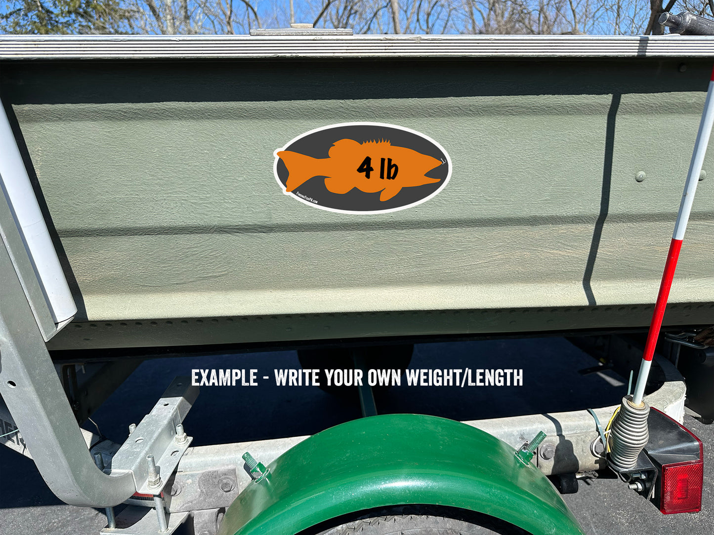 Premium Bronze Fatty Smallmouth Bass Personal Best Vinyl Decal