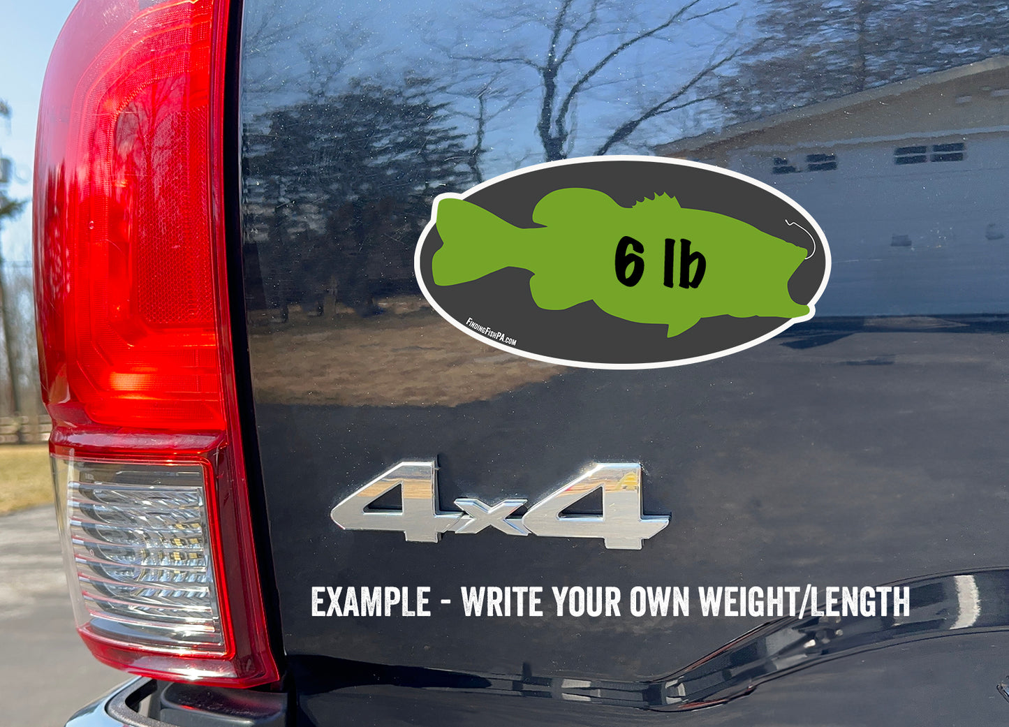 Premium Green Fatty Largemouth Bass Personal Best Vinyl Decal