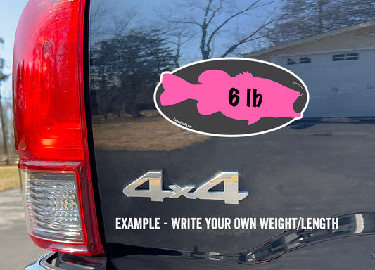 Premium Pink Fatty Largemouth Bass Personal Best Vinyl Decal