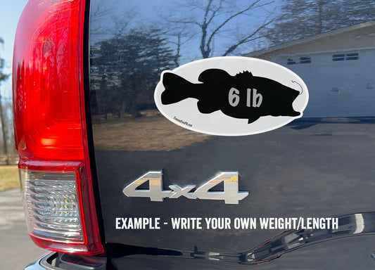 Premium Black Fatty Largemouth Bass Personal Best Vinyl Decal