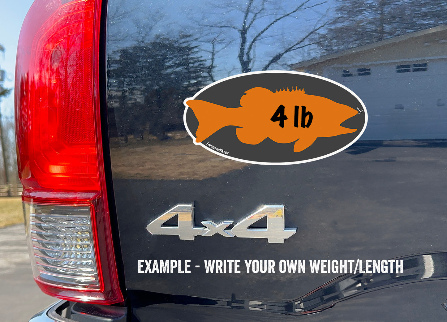 Premium Bronze Fatty Smallmouth Bass Personal Best Vinyl Decal