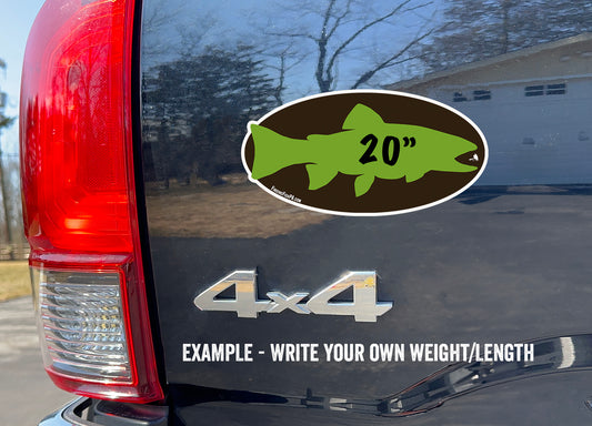 Premium Green Trout Personal Best Vinyl Decal