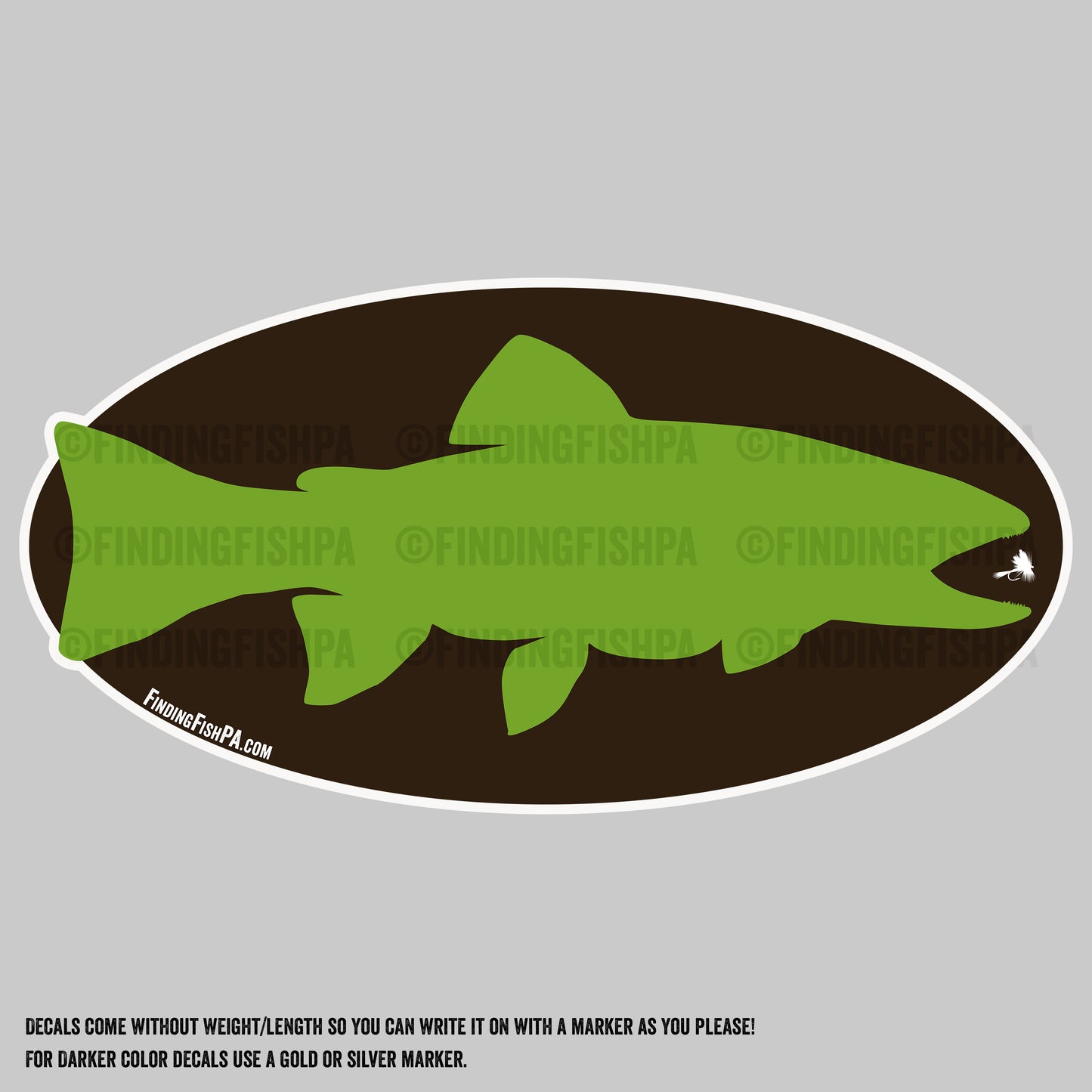 Premium Green Trout Personal Best Vinyl Decal
