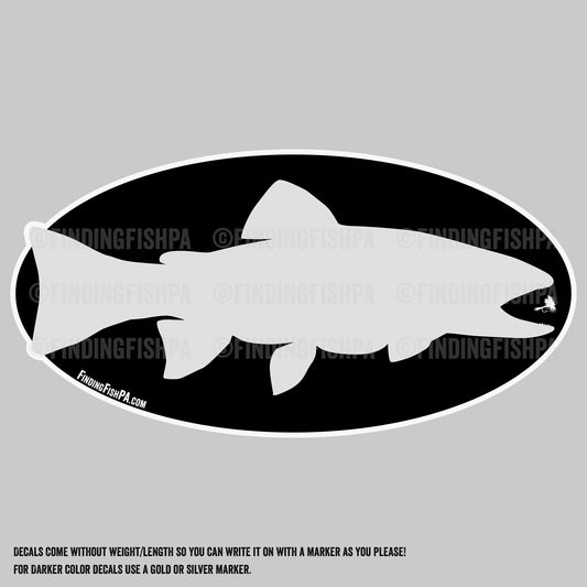 Premium Grey Trout Personal Best Vinyl Decal