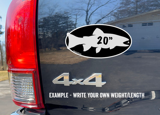 Premium Grey Trout Personal Best Vinyl Decal