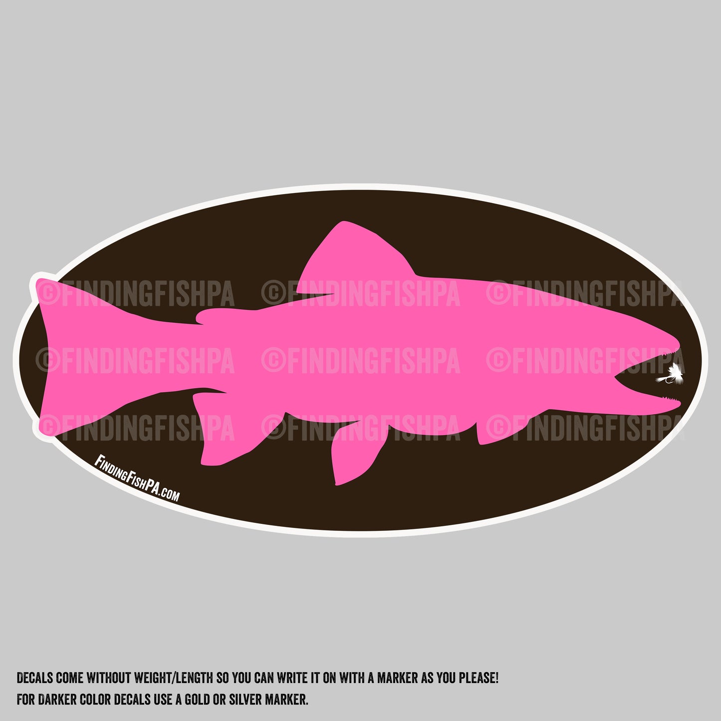 Premium Pink Trout Personal Best Vinyl Decal