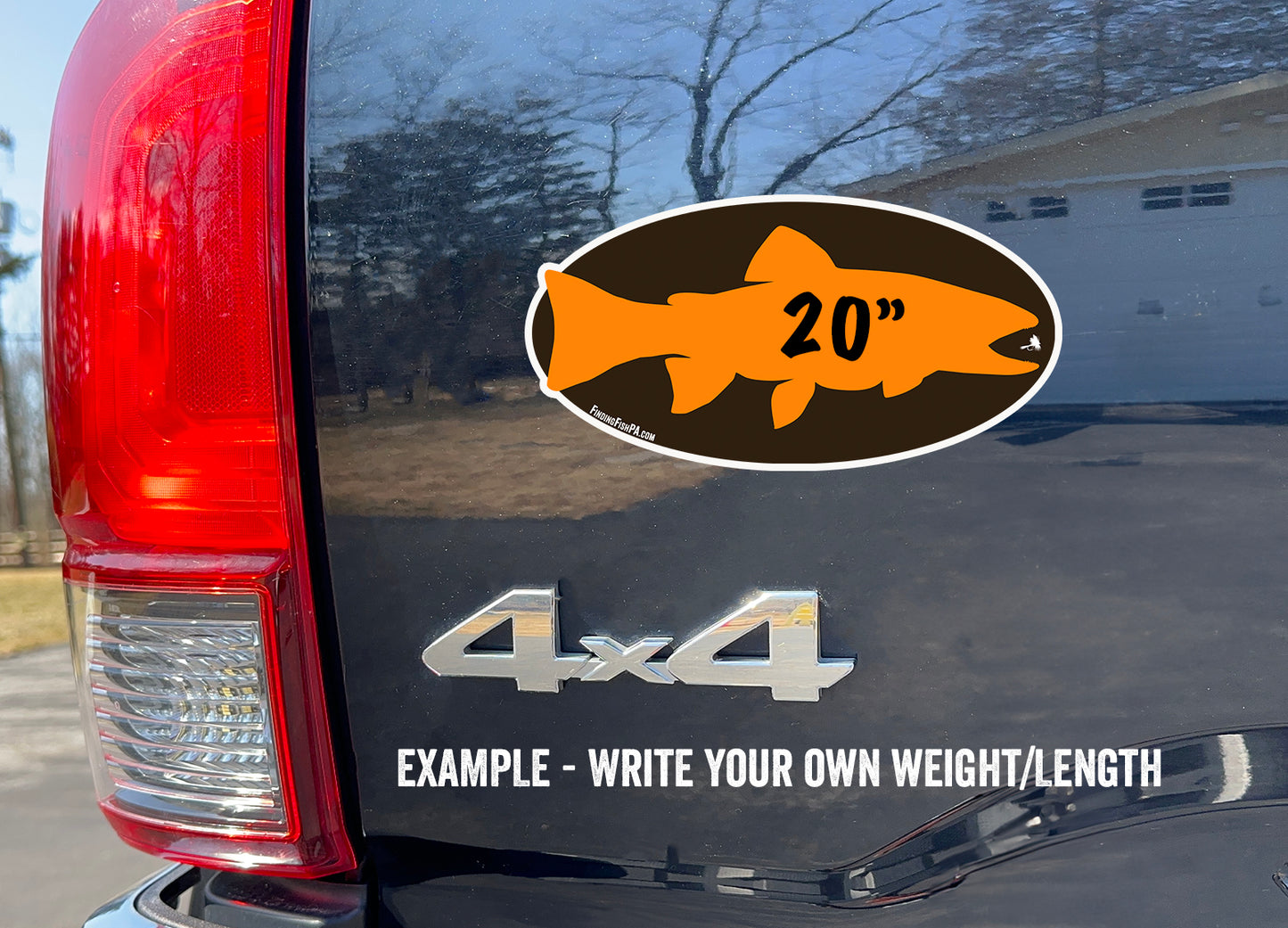 Premium Orange Trout Personal Best Vinyl Decal