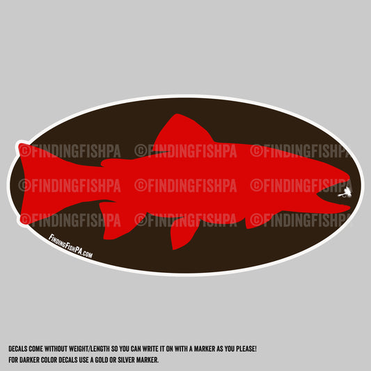 Premium Red Trout Personal Best Vinyl Decal