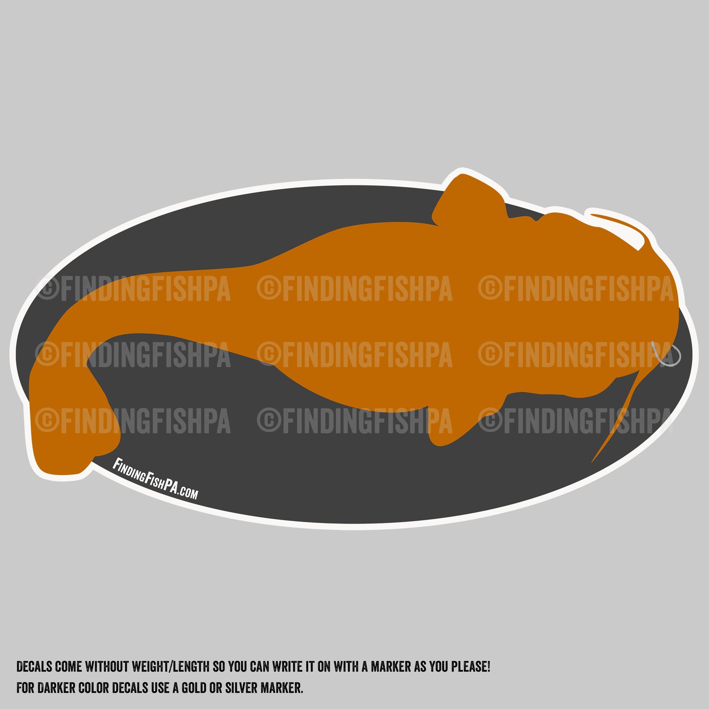 Premium Bronze Catfish Personal Best Vinyl Decal