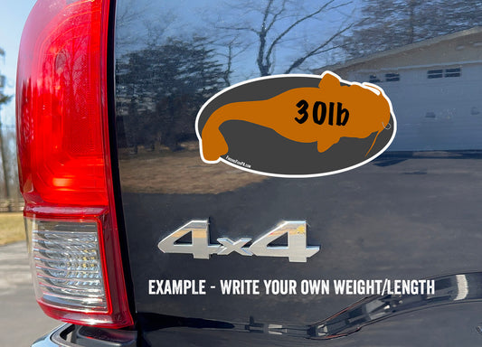 Premium Bronze Catfish Personal Best Vinyl Decal
