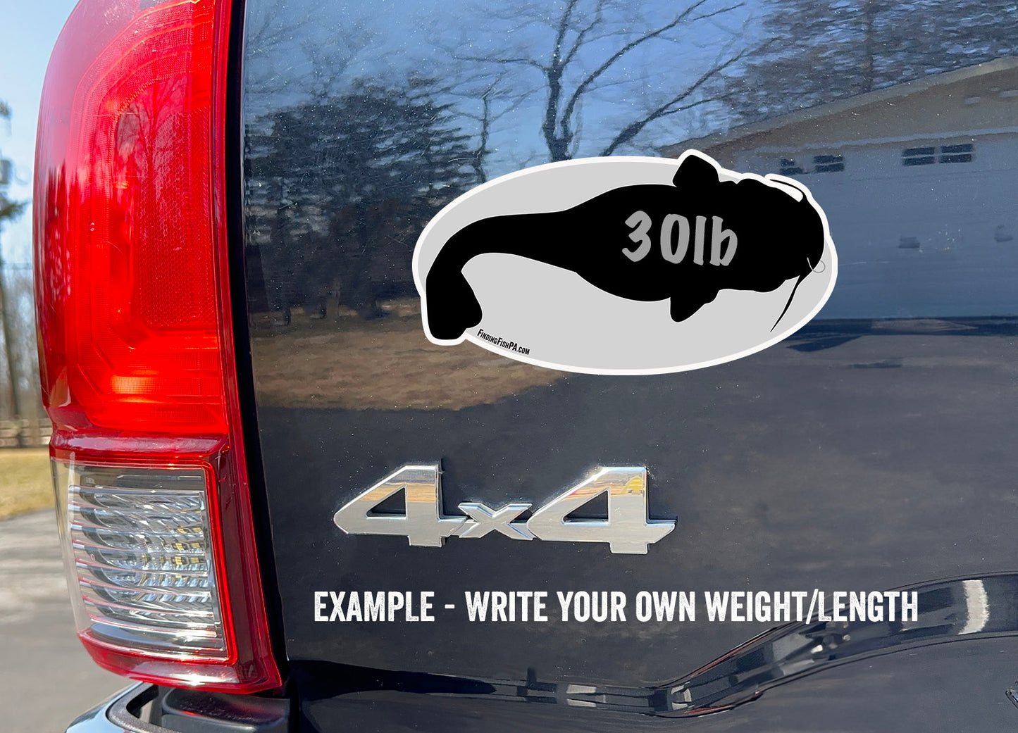 Premium Black Catfish Personal Best Vinyl Decal