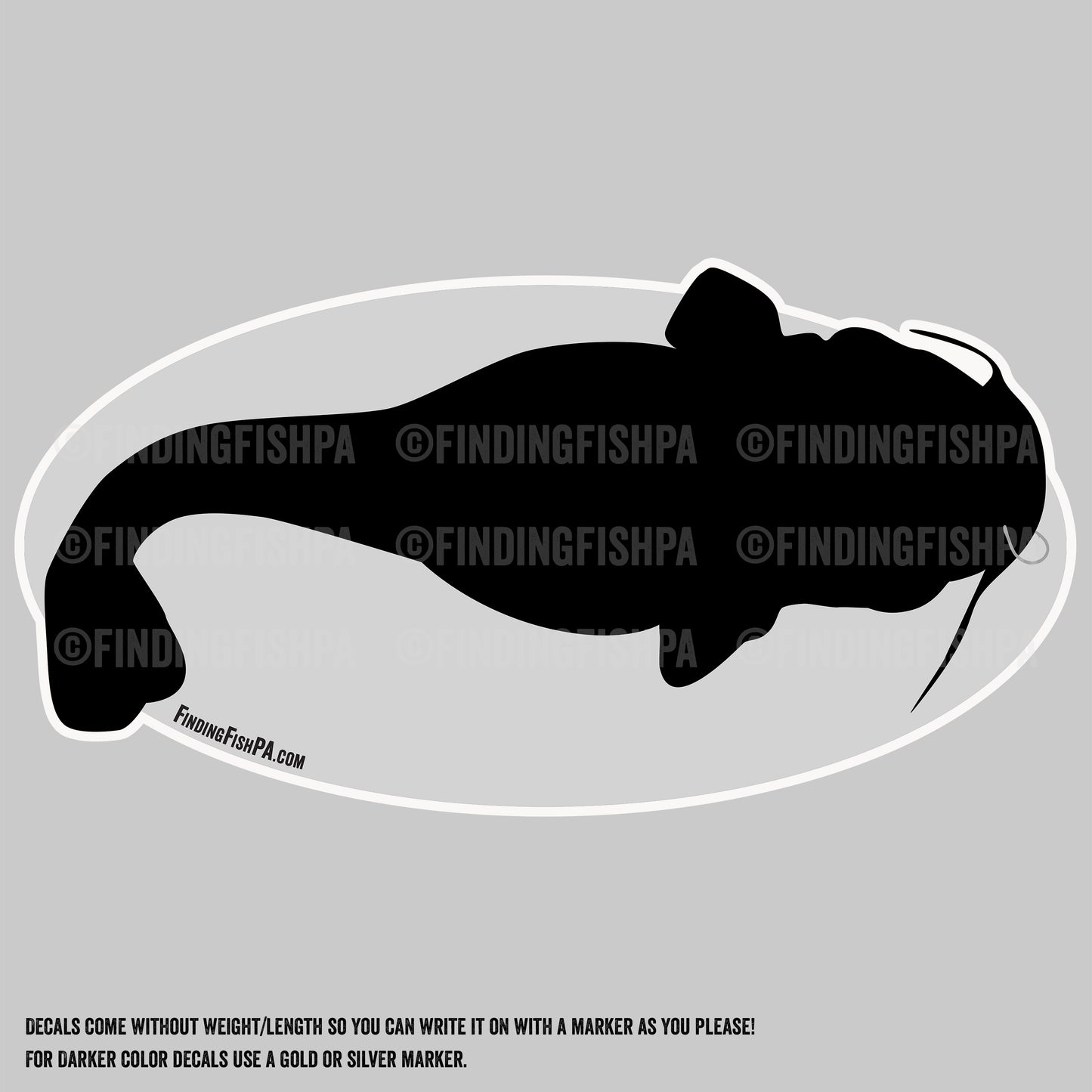 Premium Black Catfish Personal Best Vinyl Decal