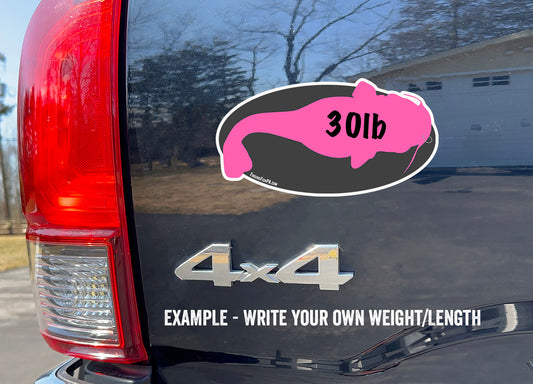 Premium Pink Catfish Personal Best Vinyl Decal