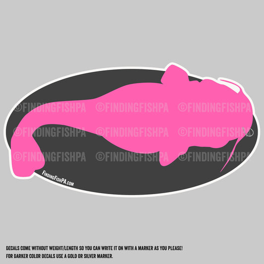 Premium Pink Catfish Personal Best Vinyl Decal