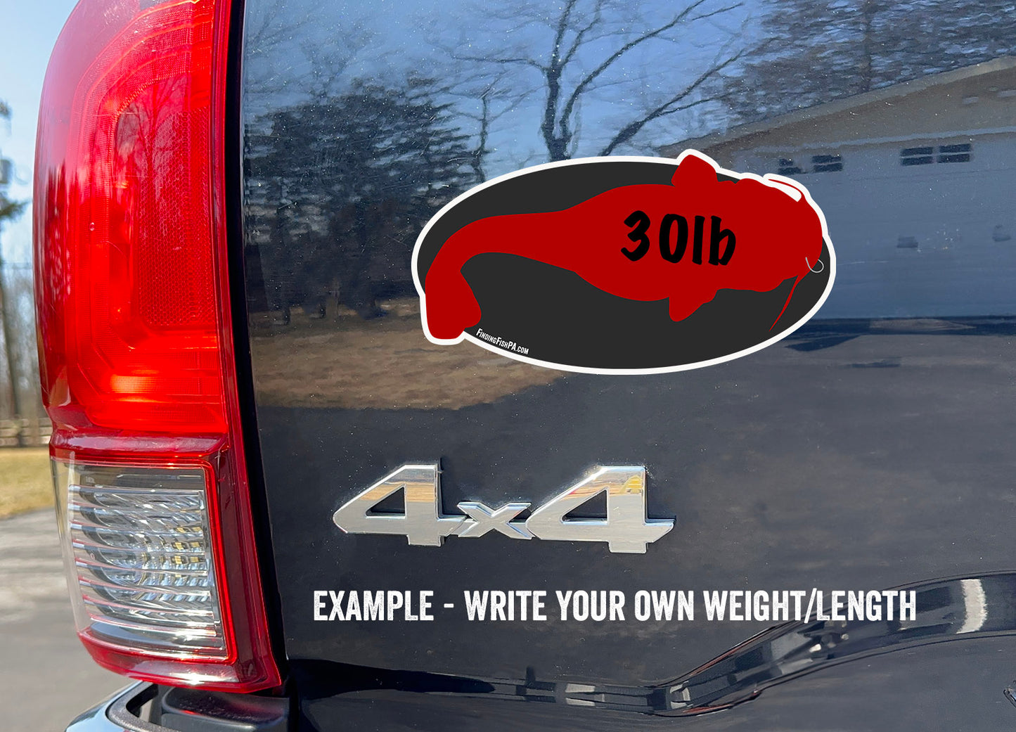 Premium Red Catfish Personal Best Vinyl Decal