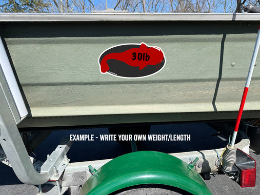Premium Red Catfish Personal Best Vinyl Decal